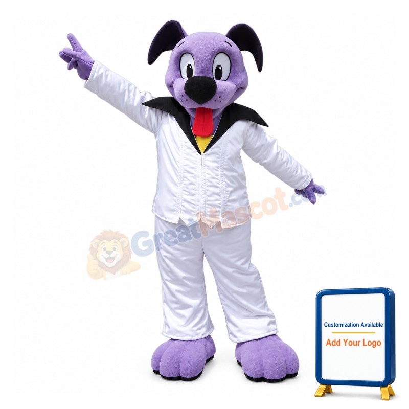 Lovely Purple Dog Mascot Costume