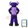 Power Purple Buffalo Mascot Costume