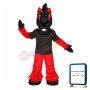 Black & Red Steed Horse Mascot Costume