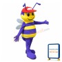 Adult Cartoon Purple Bee Mascot Costume