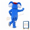 Cute Blue Elephant With Red Hair Mascot Costume