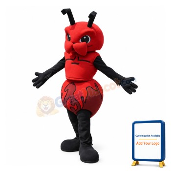 Adult Cartoon Fire Ant Mascot Costume