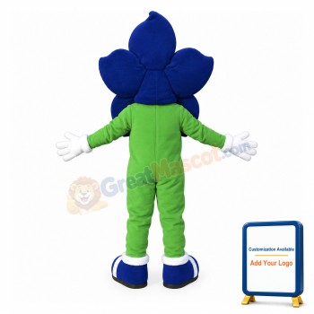 Cartoon Blue Sun Flower Mascot Adult Costume