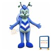 Adult Cartoon Blue Butterfly Mascot Costume