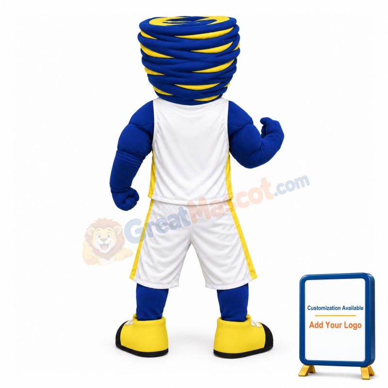 Basketball Power Blue Tornado Mascot Costume