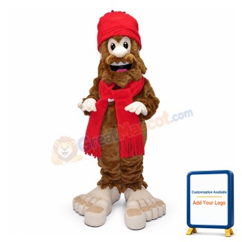 Happy Bigfoot Or Sasquatch Mascot Costume