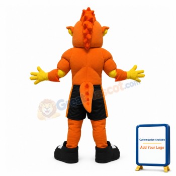 Power Orange Alien Mascot Costume
