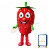 Smiling Cartoon Strawberry Lightweight Mascot Costume