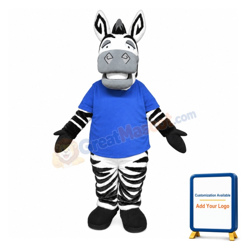 Lethargic Zebra Mascot Costume