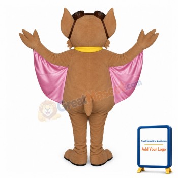 Cute Cartoon Brown Bat Mascot Costume