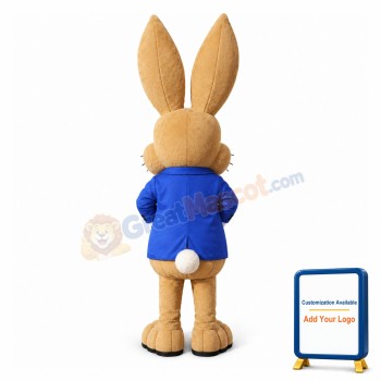 Cartoon Jackrabbit Gentleman Mascot Adult Costume
