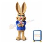 Cartoon Jackrabbit Gentleman Mascot Adult Costume