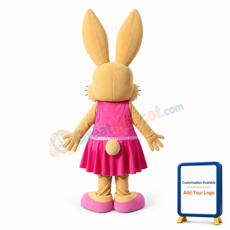 Cartoon Jackrabbit Gentlewoman Mascot Adult Costume