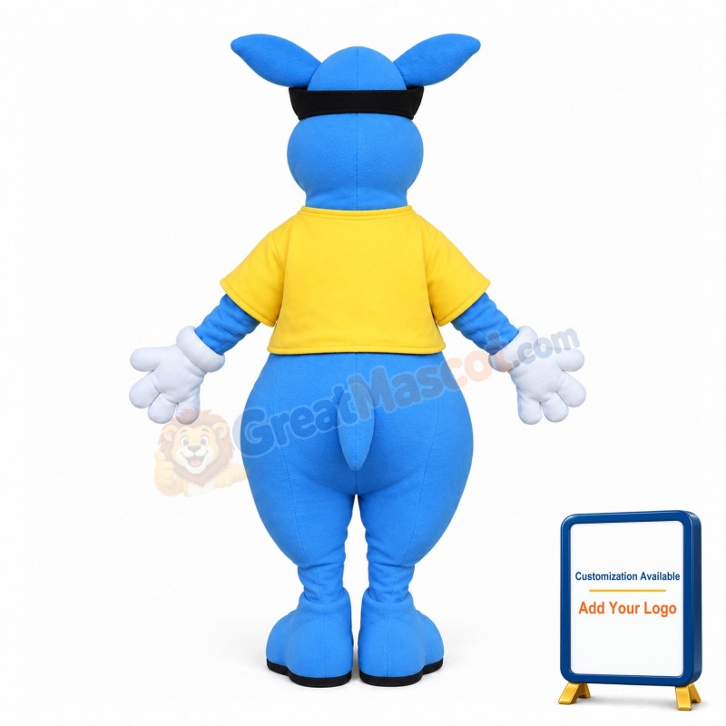 Cool Blue Kangaroo Mascot Costume