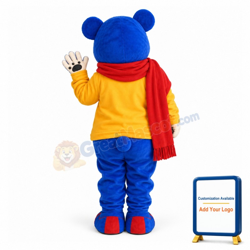 Blue Teddy Bear Mascot Advertising Costume