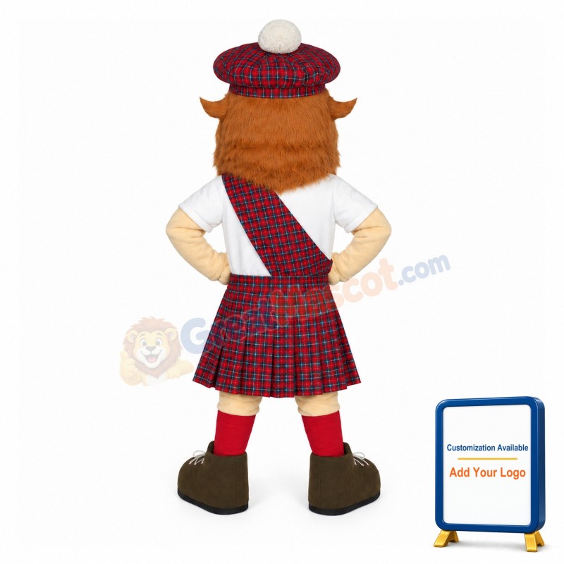 Scottish Bearded Man Mascot Costume