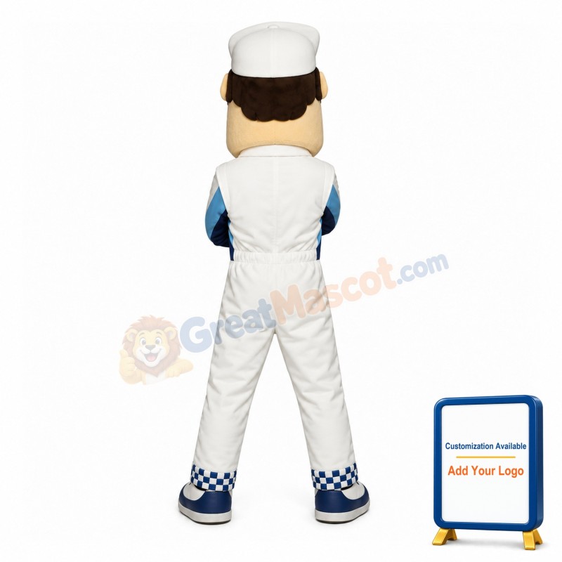 Handsome Racer Mascot Costume
