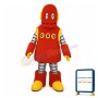 Orange Robot Moby Mascot Costume