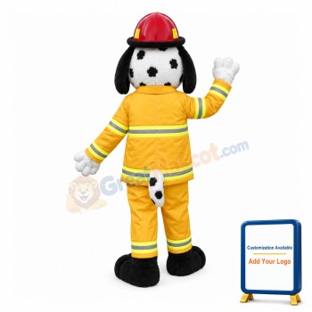 Lovely Spotted Dog Firemen Mascot Costume