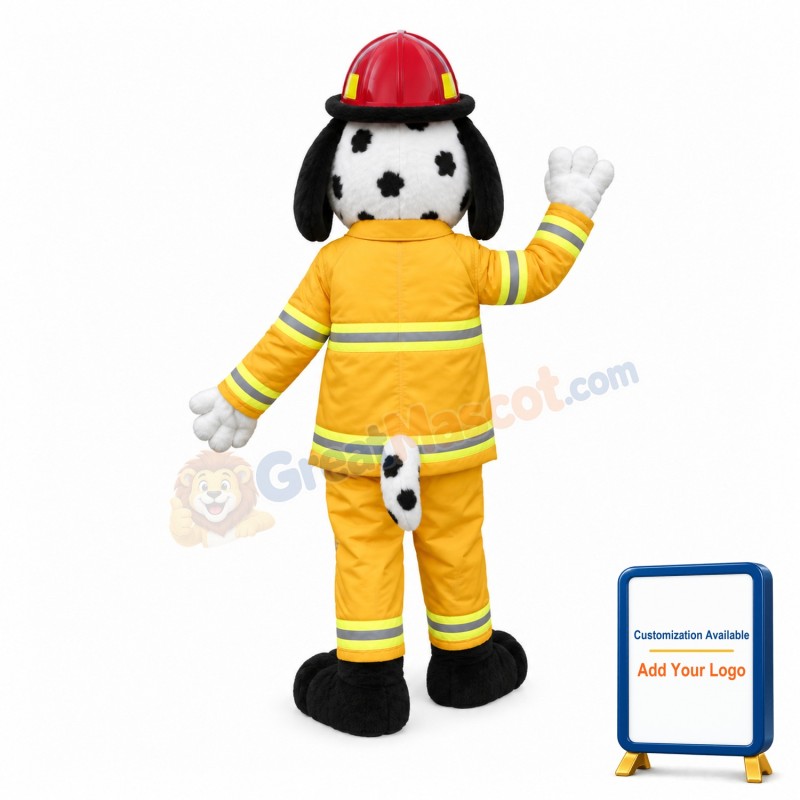 Lovely Spotted Dog Firemen Mascot Costume