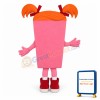 Cute Cartoon Pink Cell Phone Girl Mascot Costume