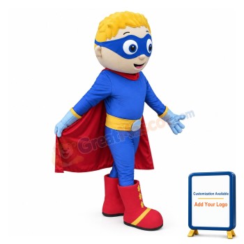 Superhero Boy Mascot Costume