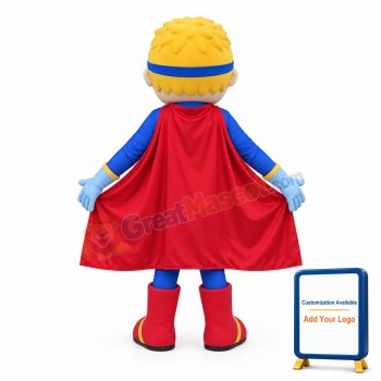 Superhero Boy Mascot Costume