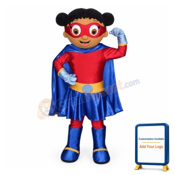Superhero Girl Mascot Costume