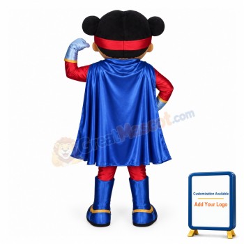 Superhero Girl Mascot Costume