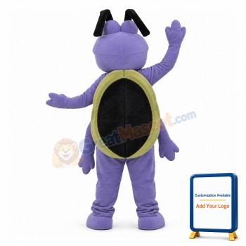 Adult Cartoon Purple Beetle Mascot Costume