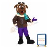 Brown Dog Aviator Mascot Costume