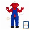 Red Bulldog Builder Mascot Costume