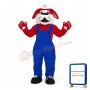Red Bulldog Builder Mascot Costume