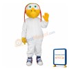 Cute Cartoon White Dove Aviator Mascot Costume