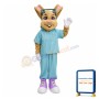Benevolent Brown Rabbit Bunny Doctor Mascot Costume