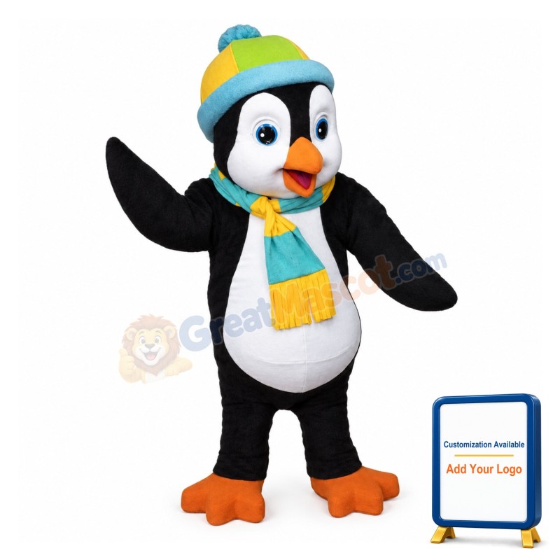 Cute Christmas Penguin Mascot Costume