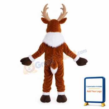Crazy Christmas Reindeer Mascot Costume