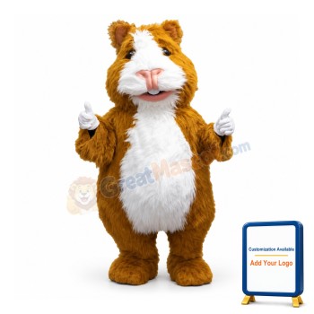 Long Fur Hamster Mascot Costume