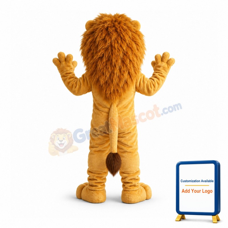 Power Golden Lion Mascot Costume
