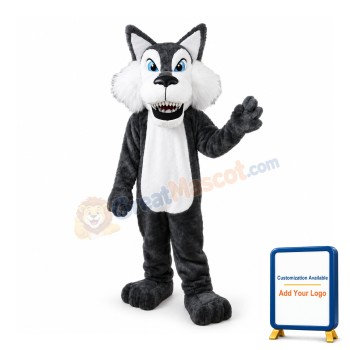 Fierce Wolf Plush Mascot Adult Costume
