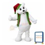 Christmas White Bear Mascot Adult Costume