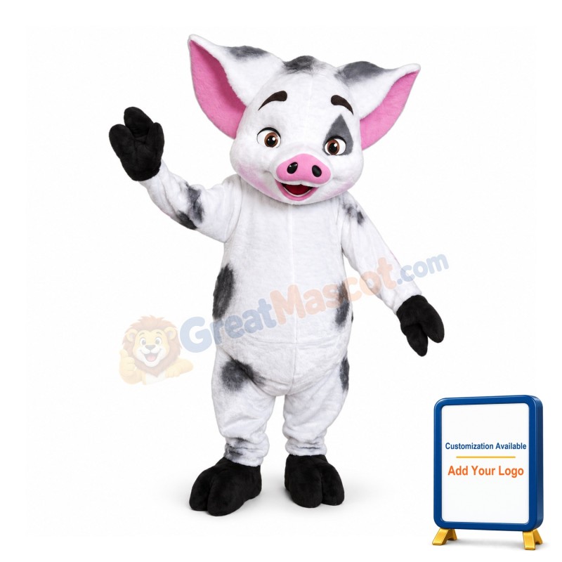 Cute Spotted Piglet Mascot Costume