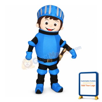 Blue Knight Boy Mascot Costume