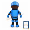 Blue Knight Boy Mascot Costume