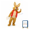 Smiling Yellow Bunny Mascot Costume