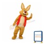 Smiling Yellow Bunny Mascot Costume