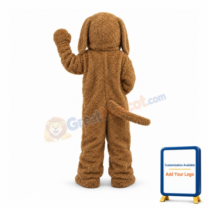 Fleece Brown Dog Mascot Costume