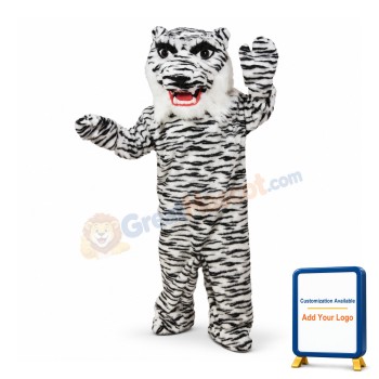 Fierce White Tiger Mascot Costume