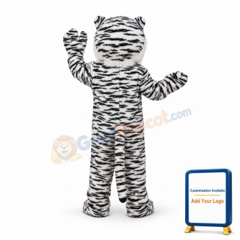 Fierce White Tiger Mascot Costume