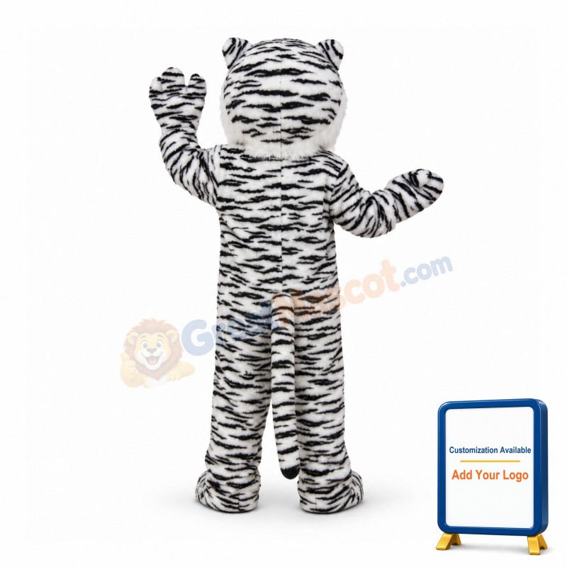 Fierce White Tiger Mascot Costume